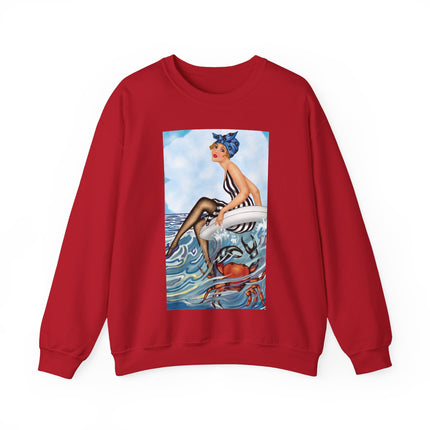 Playful Waves and Fashion Follies Heavy Blend™ Crewneck Sweatshirt