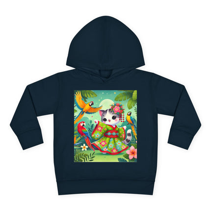 Parrot Dance of the Geisha Kitten Toddler Pullover Fleece Hoodie
