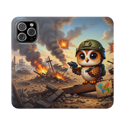 🦉🌟 The Owl on the Front Lines Flip Case – Courage & Quiet Strength