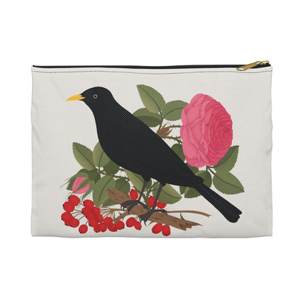 Blackbird & Rose Accessory Pouch – Timeless Beauty & Elegant Charm