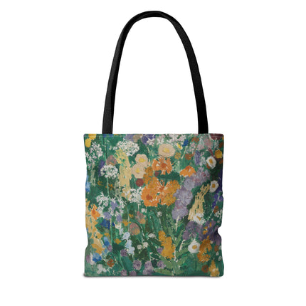 Flowers on the Mountain by August Babberger Tote Bag (AOP)
