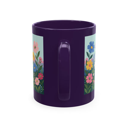 🌼🪭 The Lady Of The Grand Flower Garden Ceramic Mug – Art Deco Garden Whimsy
