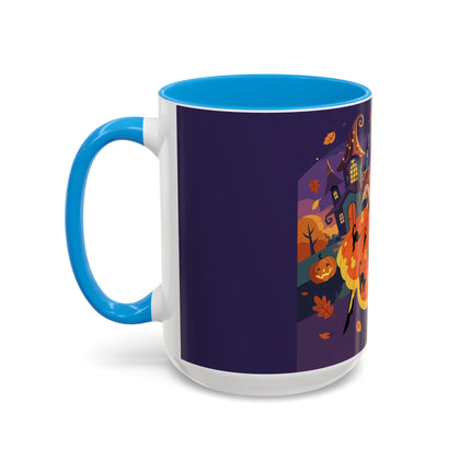 🐈‍⬛🎃 The Black Cat Witch Of Pumpkin Manor Colorful Mug – Whimsical Halloween Charm