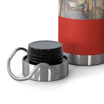 Gondola Moorings on the Grand Canal by John Singer Sargent Copper Vacuum Insulated Bottle, 22oz