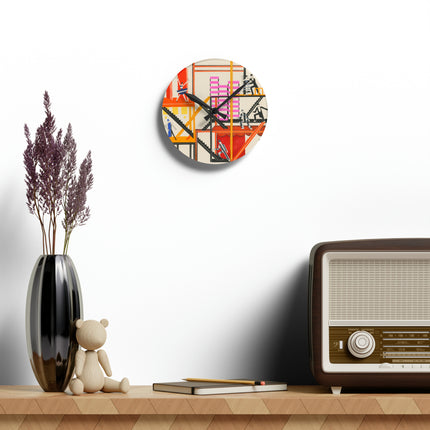Maquettes de Théatre Acrylic Wall Clock, Round and Square