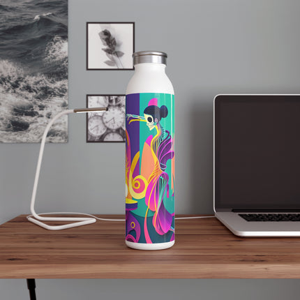 Dance of the Skeleton Ballerinas Slim Water Bottle