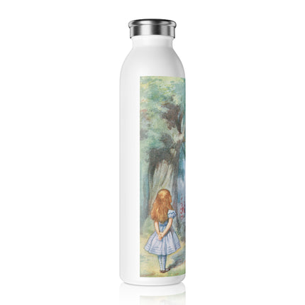 “I growl when I’m pleased, and wag my tail when I’m angry” by Sir John Tenniel Slim Water Bottle