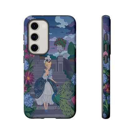 🦚🌸 The Peacock Garden Terrace Phone Case – Art Deco Floral Elegance