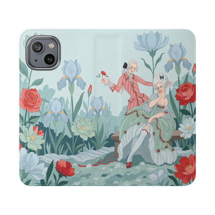 🌹💌 The Secret Rose Garden Courtship Flip Case – Art Deco Floral Romance