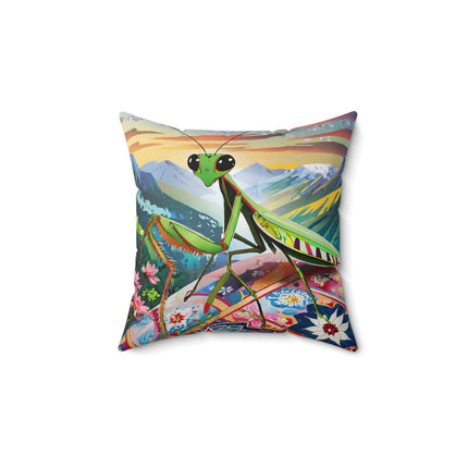 The Joyful Mantis Spun Polyester Square Pillow