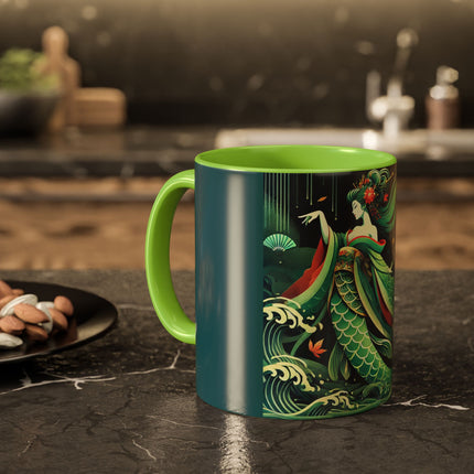 Mermaid Queen Rising from the Deep Colorful Mugs (11oz, 15oz)