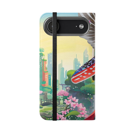 🦉⚔️ Cyberpunk Samurai Owl Flip Case – Neon Wisdom & Warrior Honor