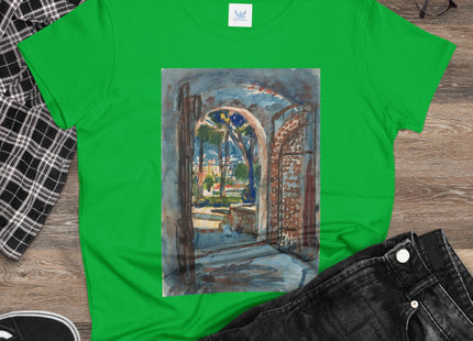 Gate in S. Miniato by Martin Monnickendam Women's Midweight Cotton Tee