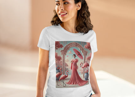 Petals, Porcelain, and Flamingos Cotton Tee