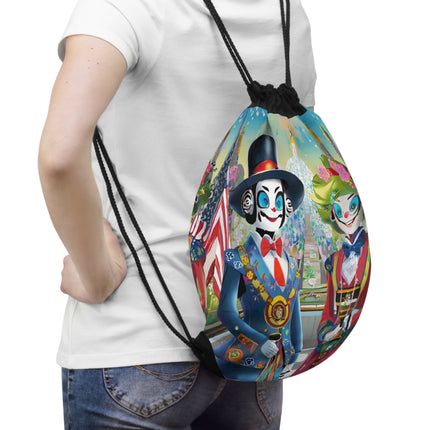 Cyber Punk Robots Drawstring Bag