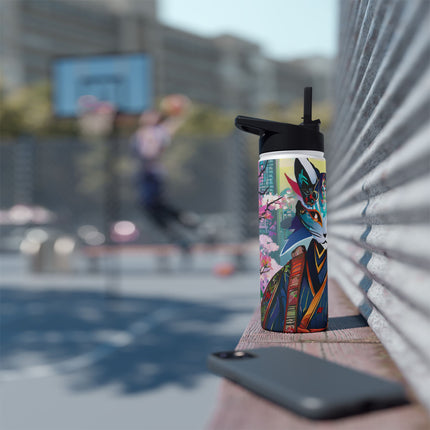 Cyberpunk Samurai Stainless Steel Water Bottle