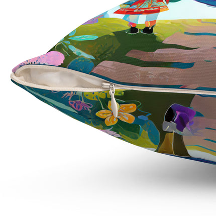 Enchanted Encounter Spun Polyester Square Pillow