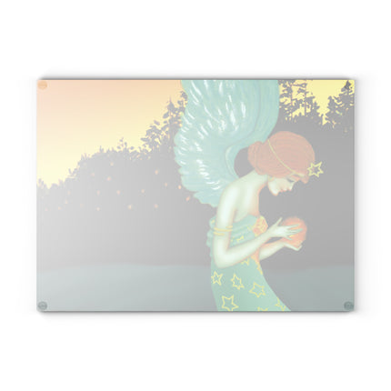 Twilight Angel Glass Cutting Board