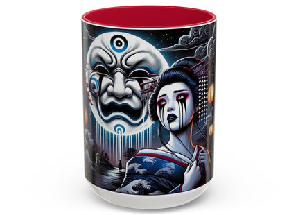 Geisha’s Black Ink Tears Colorful Mugs (11oz, 15oz)