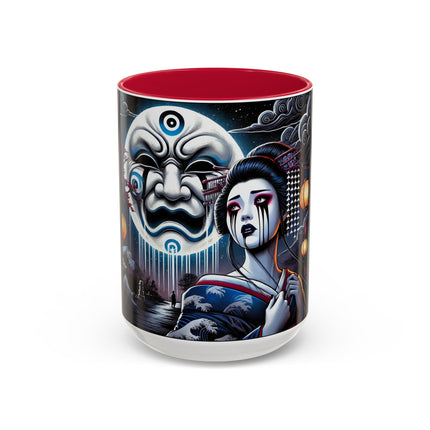 Geisha’s Black Ink Tears Colorful Mugs (11oz, 15oz)