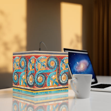 Reproduction of S-Spiral Frieze by Emile Gilliéron Light Cube Lamp