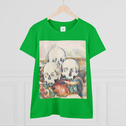 The Three Skulls by Paul Cézanne Women's Midweight Cotton Tee