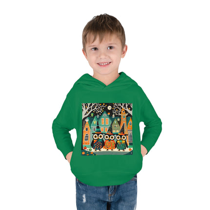 Night of the Trick-or-Treating Owlets Toddler Pullover Fleece Hoodie