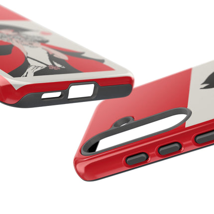 Crimson Masquerade Phone Case – Dramatic Grace & Bold Elegance