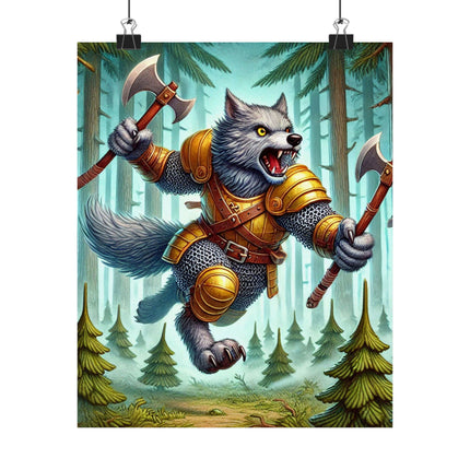 🐾⚔️ Wolverine Vanguard Matte Vertical Poster – Courage, Power & Untamed Adventure