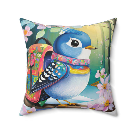 Baby Bluebird Spun Polyester Square Pillow