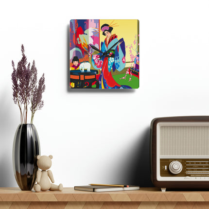 A Timeless Journey by Umberto Brunelleschi Acrylic Wall Clock, Round and Square