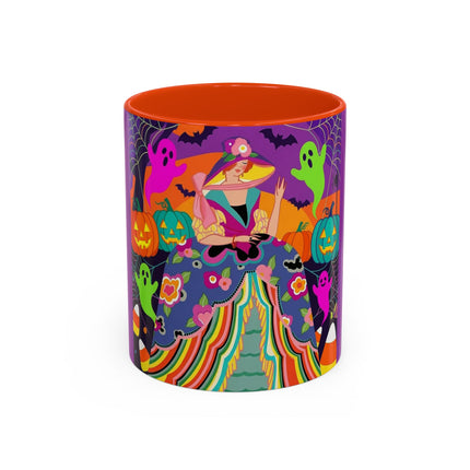 🌈👻 The Rainbow Ghost Masquerade Colorful Mug – Colorful Halloween Charm