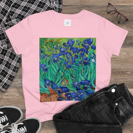 Irises by Van Gogh Women's Midweight Cotton Tee
