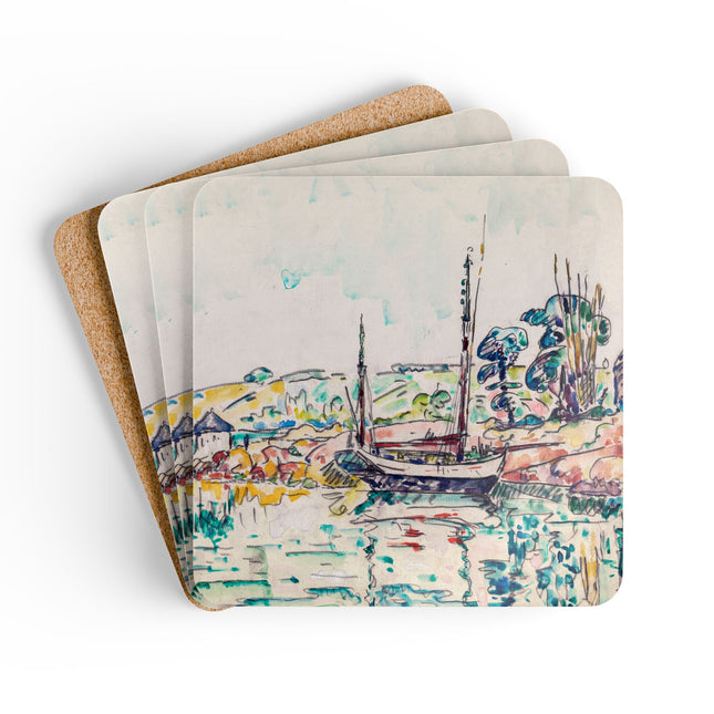 Concarneau by Paul Signac Corkwood Coaster Set