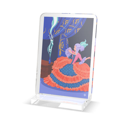 Rococo Stage Siren Acrylic Plaque – Theatrical Grace & Elegant Drama