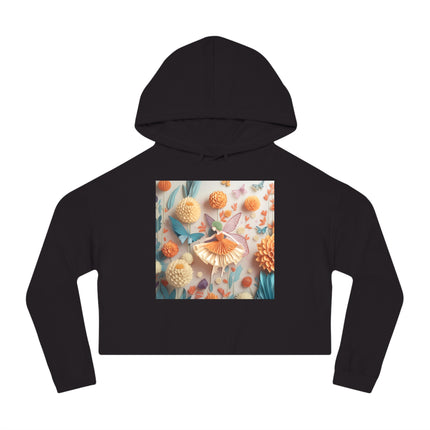 Dahlia Fairy Cropped Hooded Sweatshirt