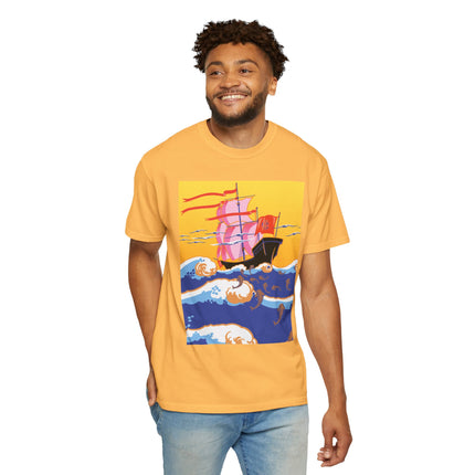 Golden Seas and Whimsical Dreams Unisex Garment-Dyed T-shirt