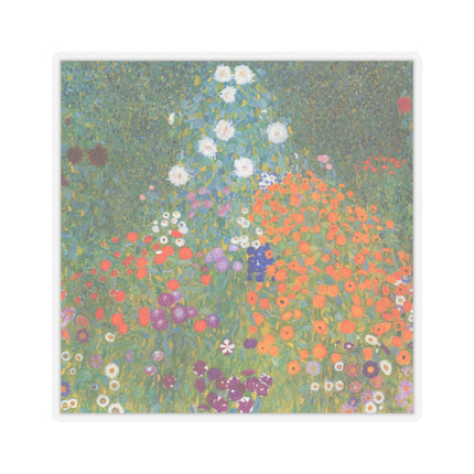 Cottage Garden by Gustav Klimt Kiss-Cut Stickers (4 Sizes)