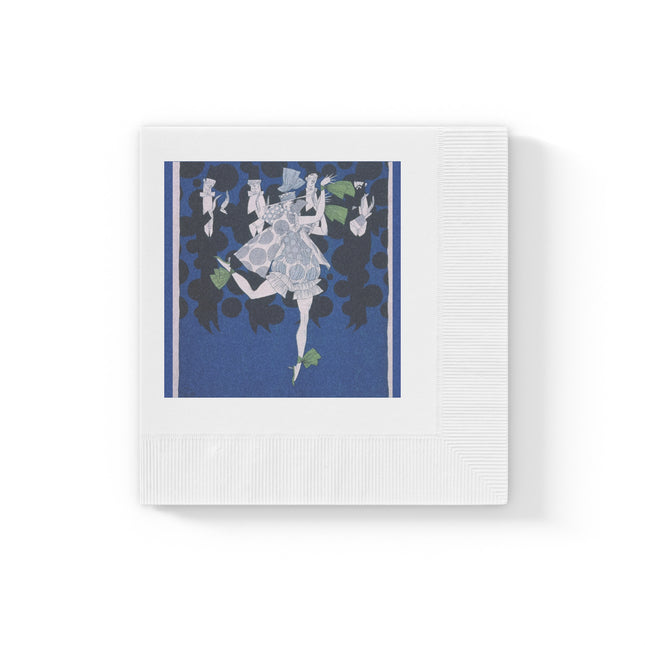 Where is my boy tonight by Ralph Barton White Coined Napkins