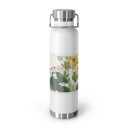 Clerodendrum & Rudbeckia by Tanigami Kônan Copper Vacuum Insulated Bottle, 22oz