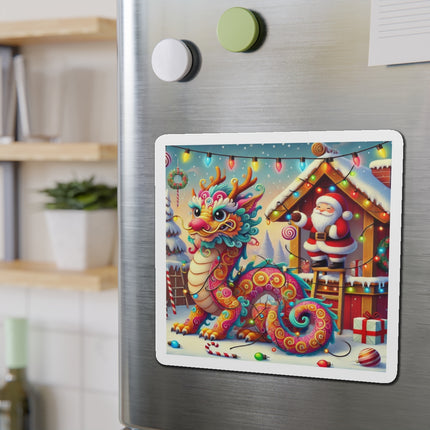 Playful Dragon's Christmas Die-Cut Magnets (5 Sizes)