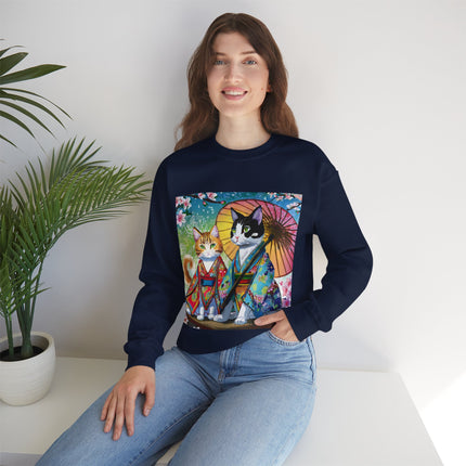 Kimono Kitties Unisex Heavy Blend™ Crewneck Sweatshirt