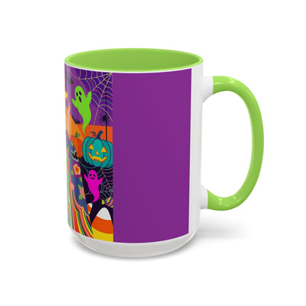 🌈👻 The Rainbow Ghost Masquerade Colorful Mug – Colorful Halloween Charm