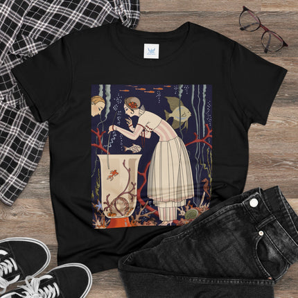 L'Etourdissant Petit Poisson (The Dazzling Little Fish) by George Barbier Women's Midweight Cotton Tee