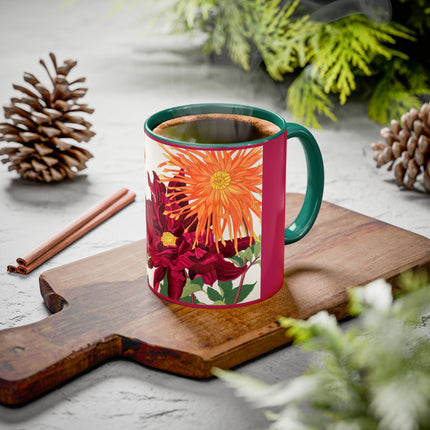 Dahlia Flower by Tanigami Kônan Colorful Mugs (11oz, 15oz)