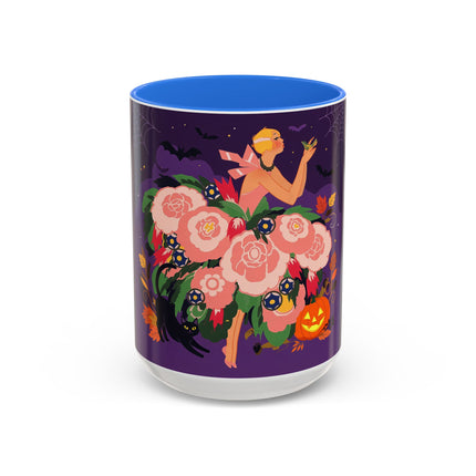 🌹🎃 The Lady Of The Haunted Rose Garden Colorful Mug – Romantic Halloween Charm