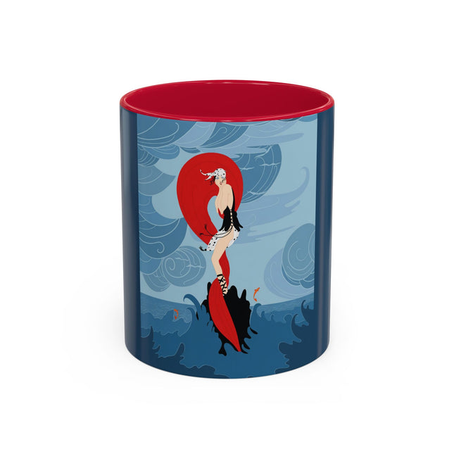 Siren of the Waves Colorful Mugs – Dramatic Sea Power & Bold Elegance