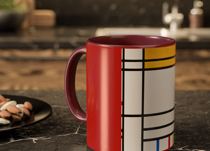 Place de la Concorde by Piet Mondrian Colorful Mugs (11oz, 15oz)