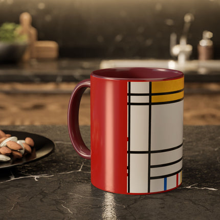Place de la Concorde by Piet Mondrian Colorful Mugs (11oz, 15oz)