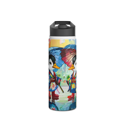 Rainy Day Ducks Stainless Steel Water Bottle
